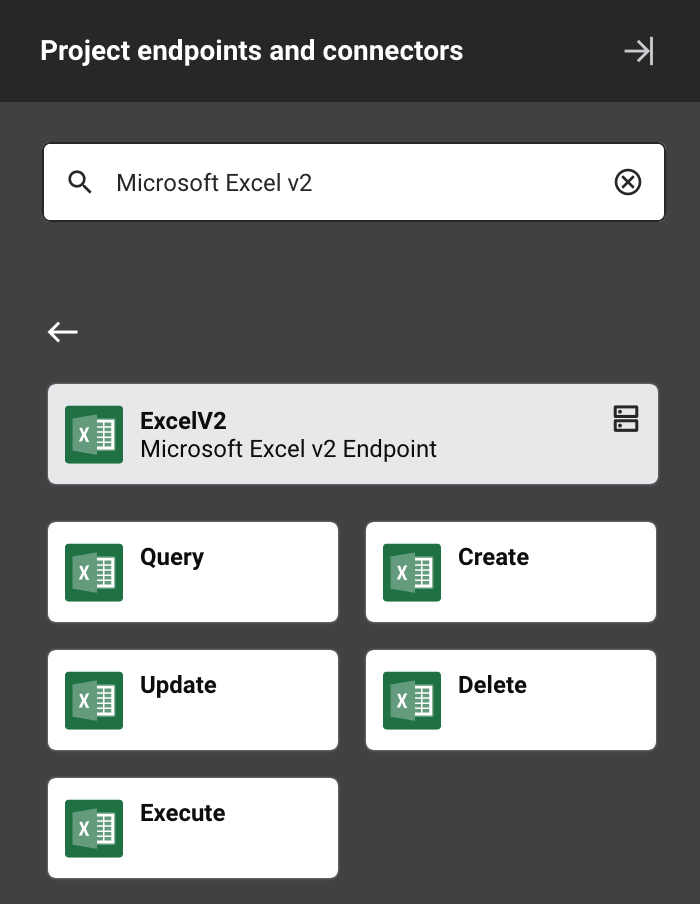 Microsoft Excel V2-Aktivitätstypen